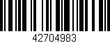 Código de barras (EAN, GTIN, SKU, ISBN): '42704983'
