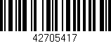 Código de barras (EAN, GTIN, SKU, ISBN): '42705417'