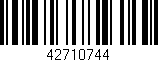 Código de barras (EAN, GTIN, SKU, ISBN): '42710744'