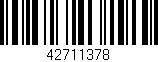 Código de barras (EAN, GTIN, SKU, ISBN): '42711378'