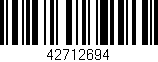 Código de barras (EAN, GTIN, SKU, ISBN): '42712694'