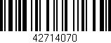 Código de barras (EAN, GTIN, SKU, ISBN): '42714070'