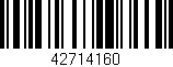 Código de barras (EAN, GTIN, SKU, ISBN): '42714160'