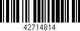 Código de barras (EAN, GTIN, SKU, ISBN): '42714814'