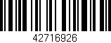 Código de barras (EAN, GTIN, SKU, ISBN): '42716926'
