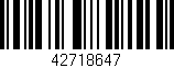 Código de barras (EAN, GTIN, SKU, ISBN): '42718647'