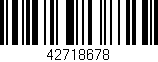 Código de barras (EAN, GTIN, SKU, ISBN): '42718678'