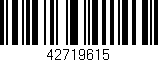 Código de barras (EAN, GTIN, SKU, ISBN): '42719615'