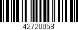 Código de barras (EAN, GTIN, SKU, ISBN): '42720058'