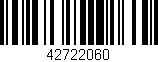Código de barras (EAN, GTIN, SKU, ISBN): '42722060'