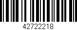 Código de barras (EAN, GTIN, SKU, ISBN): '42722218'