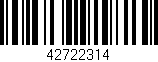 Código de barras (EAN, GTIN, SKU, ISBN): '42722314'