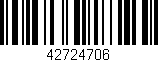 Código de barras (EAN, GTIN, SKU, ISBN): '42724706'