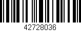 Código de barras (EAN, GTIN, SKU, ISBN): '42728036'