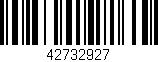 Código de barras (EAN, GTIN, SKU, ISBN): '42732927'