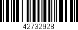 Código de barras (EAN, GTIN, SKU, ISBN): '42732928'