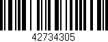 Código de barras (EAN, GTIN, SKU, ISBN): '42734305'