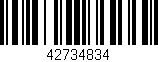 Código de barras (EAN, GTIN, SKU, ISBN): '42734834'