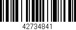 Código de barras (EAN, GTIN, SKU, ISBN): '42734841'