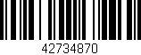 Código de barras (EAN, GTIN, SKU, ISBN): '42734870'