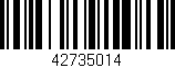 Código de barras (EAN, GTIN, SKU, ISBN): '42735014'