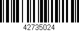 Código de barras (EAN, GTIN, SKU, ISBN): '42735024'
