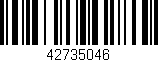 Código de barras (EAN, GTIN, SKU, ISBN): '42735046'