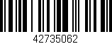 Código de barras (EAN, GTIN, SKU, ISBN): '42735062'
