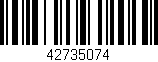 Código de barras (EAN, GTIN, SKU, ISBN): '42735074'