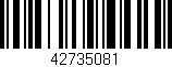 Código de barras (EAN, GTIN, SKU, ISBN): '42735081'
