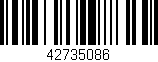 Código de barras (EAN, GTIN, SKU, ISBN): '42735086'