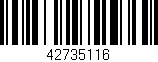 Código de barras (EAN, GTIN, SKU, ISBN): '42735116'