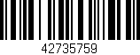 Código de barras (EAN, GTIN, SKU, ISBN): '42735759'