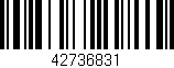 Código de barras (EAN, GTIN, SKU, ISBN): '42736831'