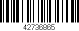 Código de barras (EAN, GTIN, SKU, ISBN): '42736865'