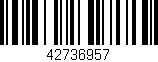 Código de barras (EAN, GTIN, SKU, ISBN): '42736957'
