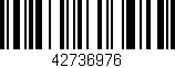 Código de barras (EAN, GTIN, SKU, ISBN): '42736976'