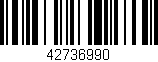 Código de barras (EAN, GTIN, SKU, ISBN): '42736990'