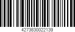 Código de barras (EAN, GTIN, SKU, ISBN): '4273830022139'