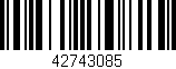 Código de barras (EAN, GTIN, SKU, ISBN): '42743085'