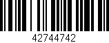 Código de barras (EAN, GTIN, SKU, ISBN): '42744742'