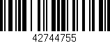 Código de barras (EAN, GTIN, SKU, ISBN): '42744755'