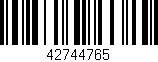 Código de barras (EAN, GTIN, SKU, ISBN): '42744765'