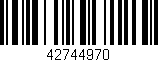Código de barras (EAN, GTIN, SKU, ISBN): '42744970'