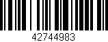 Código de barras (EAN, GTIN, SKU, ISBN): '42744983'