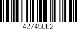 Código de barras (EAN, GTIN, SKU, ISBN): '42745062'
