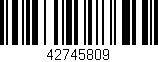 Código de barras (EAN, GTIN, SKU, ISBN): '42745809'