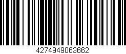 Código de barras (EAN, GTIN, SKU, ISBN): '4274949063662'