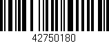 Código de barras (EAN, GTIN, SKU, ISBN): '42750180'