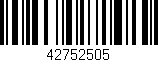 Código de barras (EAN, GTIN, SKU, ISBN): '42752505'
